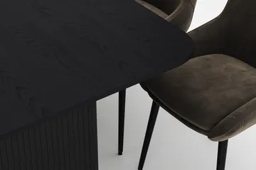 Kopparbo Matgrupp 200-206cm med 8 Alsarp Matstolar - Svart - Products - Möbler - Bord & matgrupp - Matgrupp