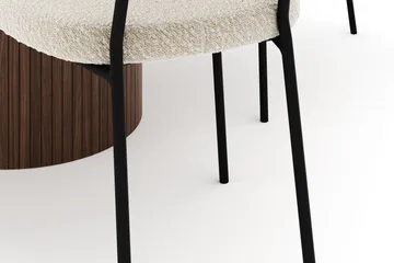 Kopparbo Runt Matbord 120 cm med 4 Gemmiano Stolar - Mörkbrun - Products - Möbler - Bord & matgrupp - Matgrupp