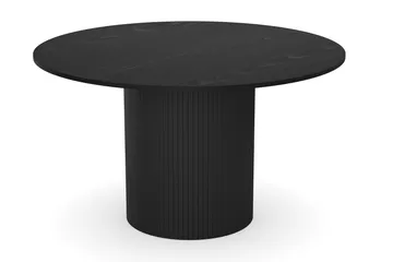 Kopparbo Runt Matbord 130 cm Förlängningsbart med 4 Gemmiano Stolar - Svart - Products - Möbler - Bord & matgrupp - Matgrupp