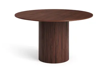 Kopparbo Runt Matbord 130 cm Fanér, Valnöt