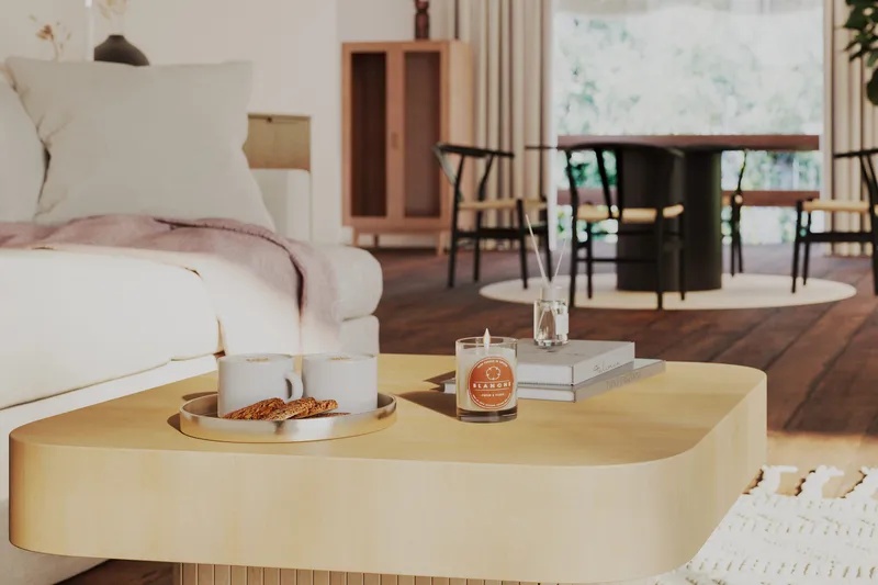 Kopparbo Soffbord 80 cm - Ljust vitlaserat ekträ - Products - Möbler - Bord & matgrupp - Soffbord