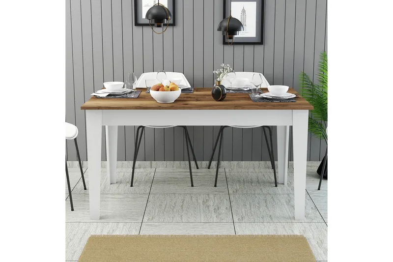 Lissione Matbord 145x88 cm Brun/Vit - Hanah Home - Products - Möbler - Bord & matgrupp - Matbord & köksbord