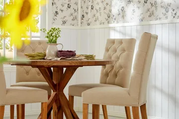 Lyon Runt Litet Matbord Vintage 120 cm - Natur / Trä / Alm - Products - Möbler - Bord & matgrupp - Matbord & köksbord