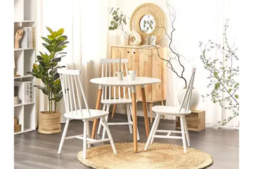 Magog Matbord 80 cm Rund - Vit/Ljusbrun - Products - Möbler - Bord & matgrupp - Matbord & köksbord