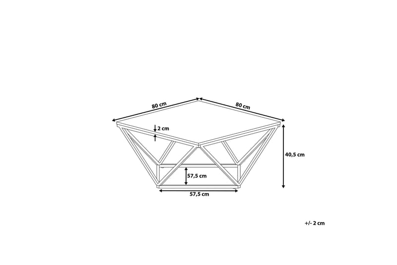 Malibu Soffbord 80 cm - Vit - Products - Möbler - Bord & matgrupp - Soffbord