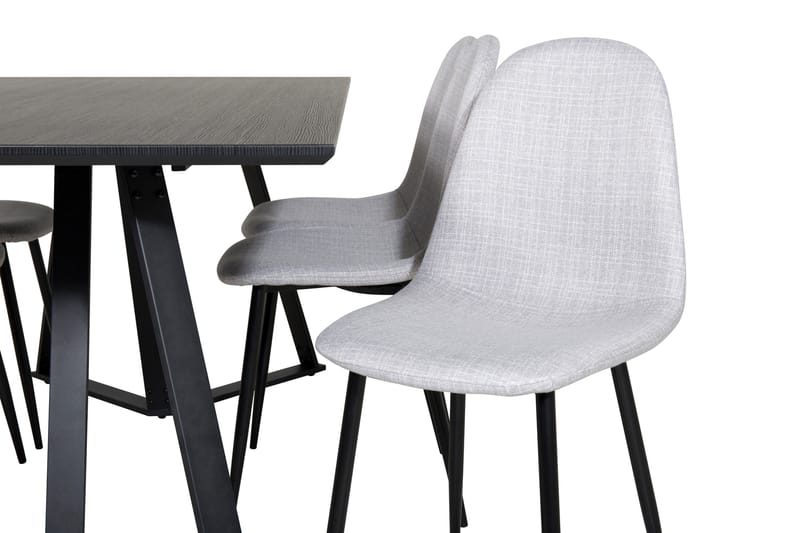 Marina Matgrupp 180 cm Rektangulär med 6 Polar stolar - Svart - Products - Möbler - Bord & matgrupp - Matgrupp