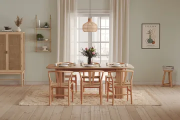 Kopparbo Matbord 200-260 cm Förlängningsbart med illäggsskiva - Vitlaserad Ek - Products - Möbler - Bord & matgrupp - Matbord & köksbord