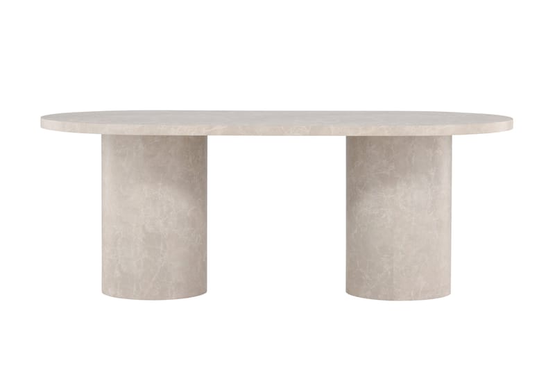 Narvik Dining Table 100x200 cm - Beige Marblelook  / - Beige - Products - Möbler - Bord & matgrupp - Matbord & köksbord