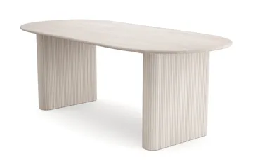 Noira Förlängningsbart Matbord 160/220x100 cm Fanér, Vitlaserad