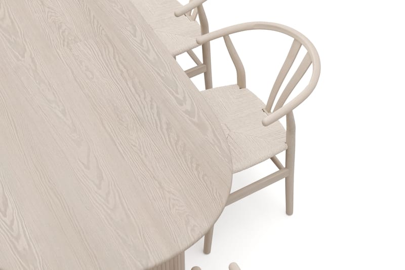 Noira Matgrupp förlängningsbart 220-320 cm Vitlaserad med 6 Dastoori Matstolar - Vitlaserad - Products - Möbler - Bord & matgrupp - Matgrupp