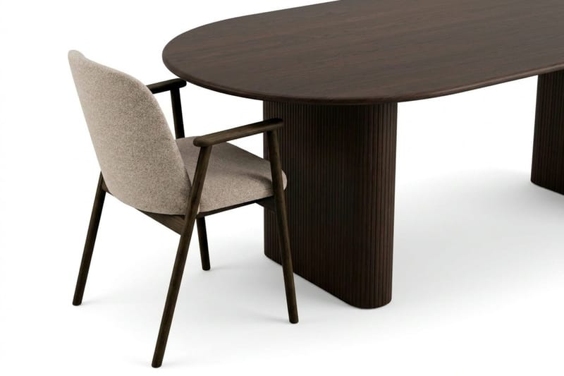 Noira Matgrupp rektangulärt 220 cm Rökt Ek med 6 Reciclar Matstolar - Rökt ek - Products - Möbler - Bord & matgrupp - Matgrupp