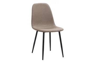 Noira Ovalt Matbord 220 cm Svart +  6 st Nibe stol brun med svarta ben - Svart/Brun - Products - Möbler - Bord & matgrupp - Matgrupp