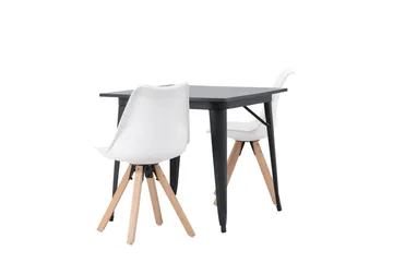 Ochovi Matgrupp  80 cm Rektangulär med 2 Zeno stolar - Svart - Products - Möbler - Bord & matgrupp - Matgrupp