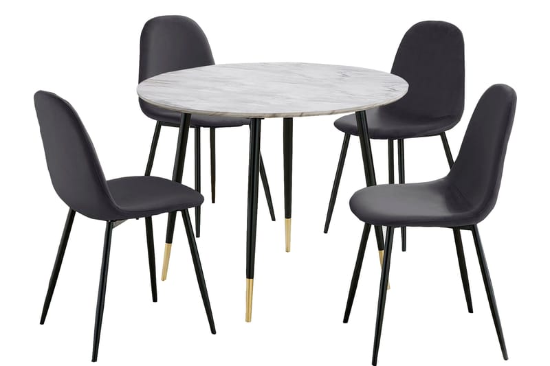 Oktoos Matgrupp 100 cm, Antracit/Vit