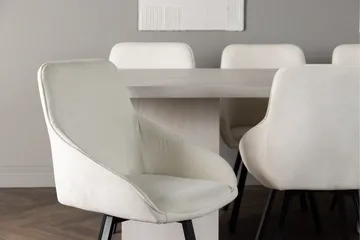 Olga Matgrupp 200 cm Rektangulär med 6 Rosie Stolar - Vit - Products - Möbler - Bord & matgrupp - Matgrupp