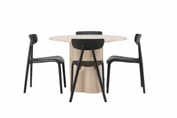 Olivia Matgrupp 110 cm Rund med 4 Ursholmen stolar - Whitewash - Products - Möbler - Bord & matgrupp - Matgrupp