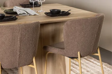 Olivia Matgrupp 210 cm Rektangulär med 6 Modesto stolar - Whitewash/Brun - Products - Möbler - Bord & matgrupp - Matgrupp