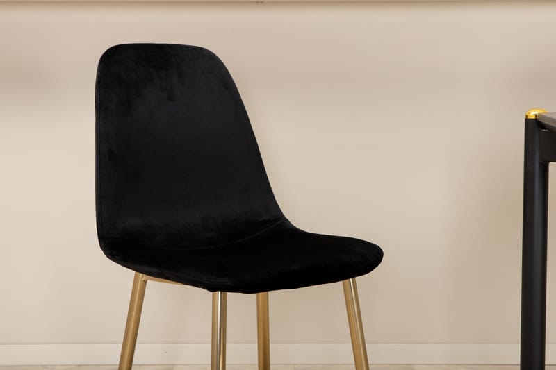 Pelle Matgrupp 190 cm Rektangulär med 6 Polar stolar - Svart/Guld - Products - Möbler - Bord & matgrupp - Matgrupp