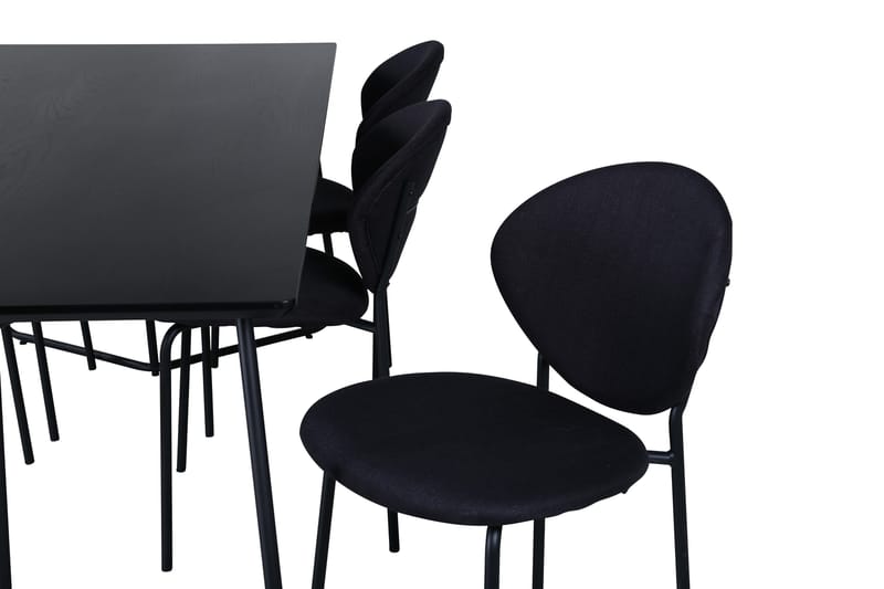 Petra Matgrupp 190 cm Rektangulär med 6 Vault stolar - Svart - Products - Möbler - Bord & matgrupp - Matgrupp