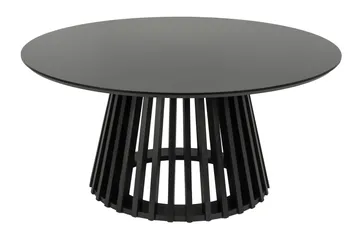 Peyra Soffbord Runt 86 cm Fanér, Svartlaserad ek