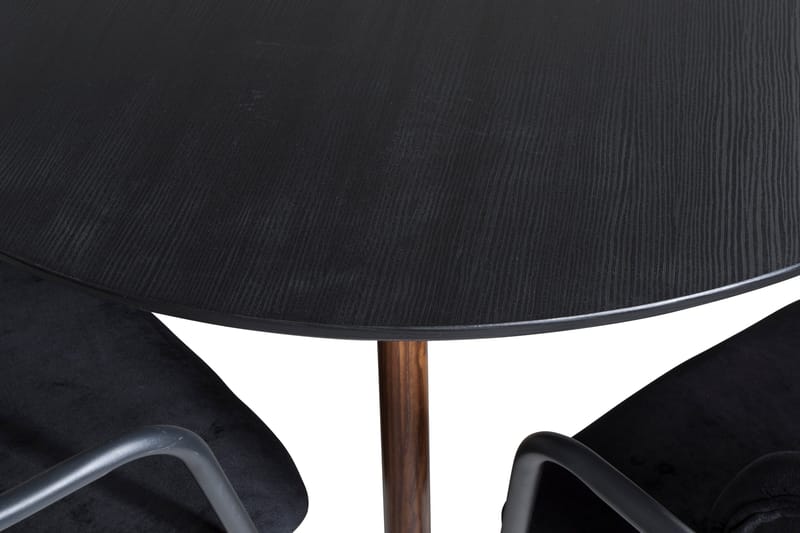 Plaza Matgrupp 100 cm Rund med 4 Arrow stolar - Svart - Products - Möbler - Bord & matgrupp - Matgrupp