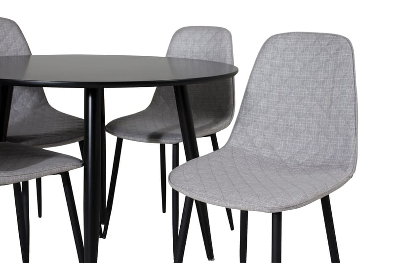 Plaza Matgrupp 100 cm Rund med 4 Polar stolar - Svart - Products - Möbler - Bord & matgrupp - Matgrupp