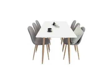 Polar Matgrupp 180 cm Rektangulär med 6 Polar stolar - Natur - Products - Möbler - Bord & matgrupp - Matgrupp