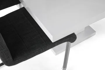 Ratliff Förlängningsbar Matgrupp 180 cm med 6 Cibus Stol - Vit/Grå/Krom - Products - Möbler - Bord & matgrupp - Matgrupp