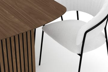 Richeto Matbord 180 cm med 6 Karol Matstolar - Rökt ek / Vit Bouclé - Products - Möbler - Bord & matgrupp - Matgrupp