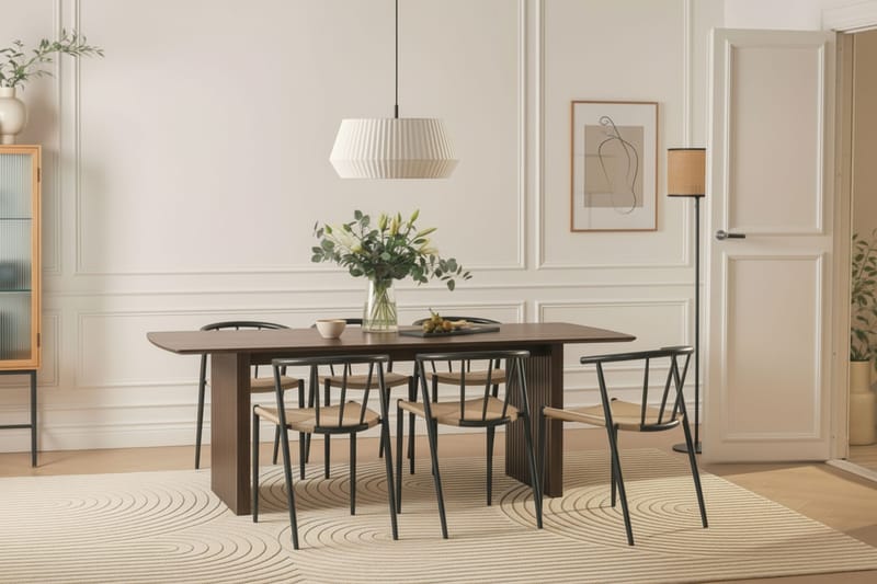 Richeto Matbord 240 cm med 6 Winston Matstolar - Rökt ek - Products - Möbler - Bord & matgrupp - Matgrupp