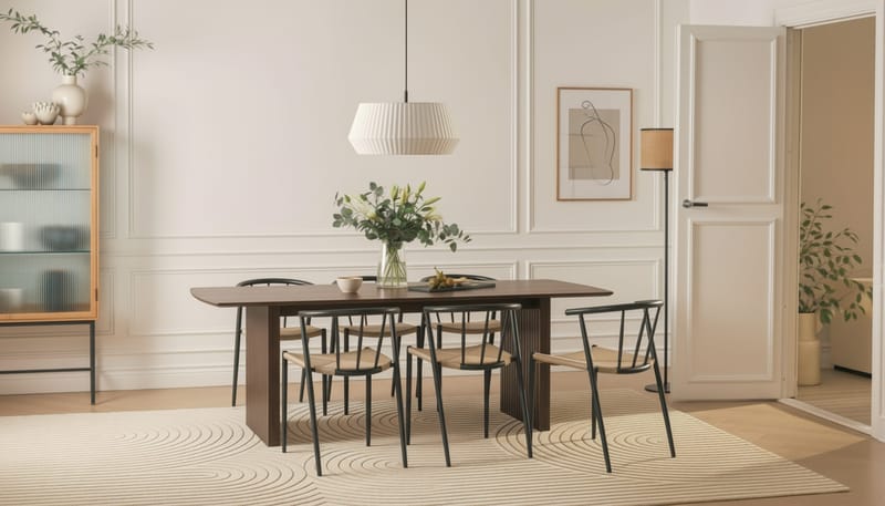Richeto Matbord 240 cm med 6 Winston Matstolar - Rökt ek - Products - Möbler - Bord & matgrupp - Matgrupp