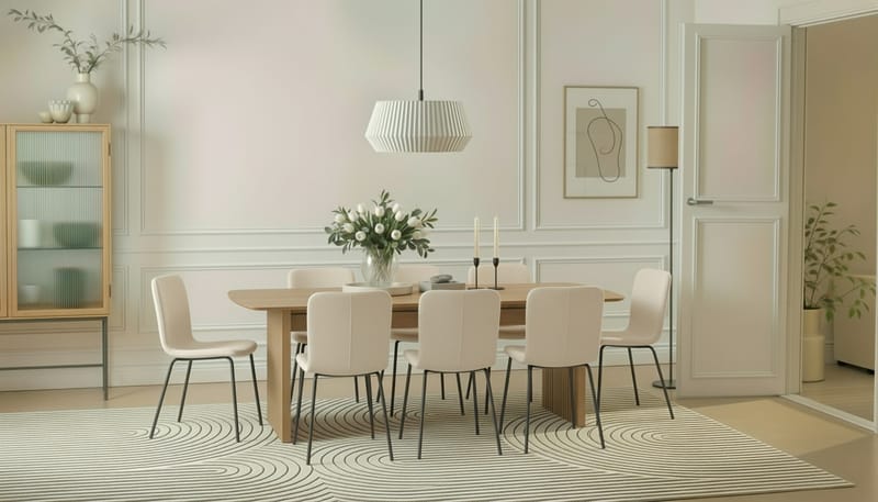 Richeto Matbord 240 cm med 8 Katy Matstolar - Ek - Products - Möbler - Bord & matgrupp - Matgrupp