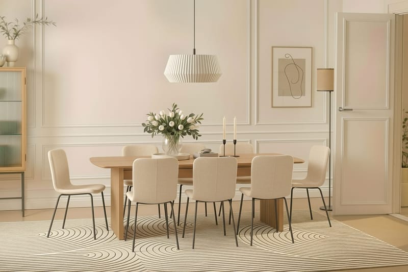 Richeto Matbord 240 cm med 8 Katy Matstolar - Ek - Products - Möbler - Bord & matgrupp - Matgrupp
