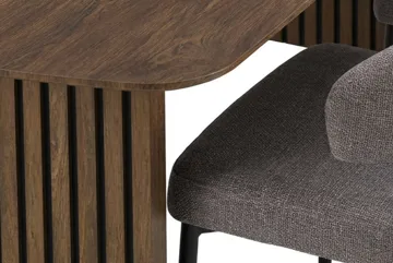 Richeto Matbord Rökt Ek 240 cm med 6 Sawako Greige Stolar - Rökt ek - Products - Möbler - Bord & matgrupp - Matgrupp
