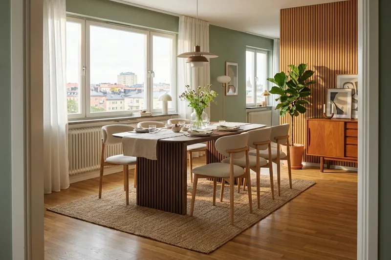 Richeto Matgrupp 210 cm Ek med 6 Molly Matstolar - Ek - Products - Möbler - Bord & matgrupp - Matgrupp