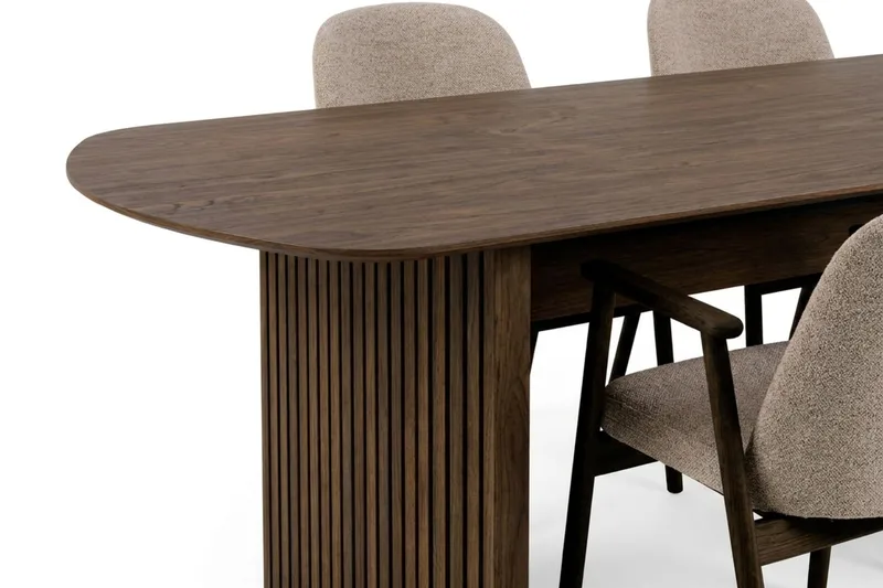 Richeto Matgrupp 210 cm med 6 Reciclar Matstolar - Rökt ek - Products - Möbler - Bord & matgrupp - Matgrupp