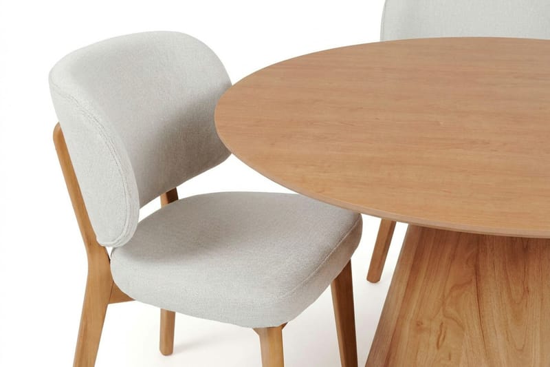 Siena Matgrupp 130 cm runt i Ek med 6 Eira Matstolar - Ek - Products - Möbler - Bord & matgrupp - Matgrupp