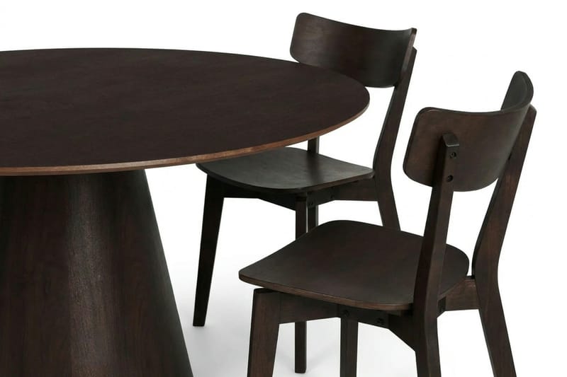Siena Matgrupp 150 cm runt i Rökt Ek med 6 Amelia Matstolar - Rökt Ek - Products - Möbler - Bord & matgrupp - Matgrupp