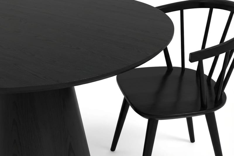 Siena Matgrupp runt 110 cm Svart med 4 Tyrö Matstolar - Svart - Products - Möbler - Bord & matgrupp - Matgrupp