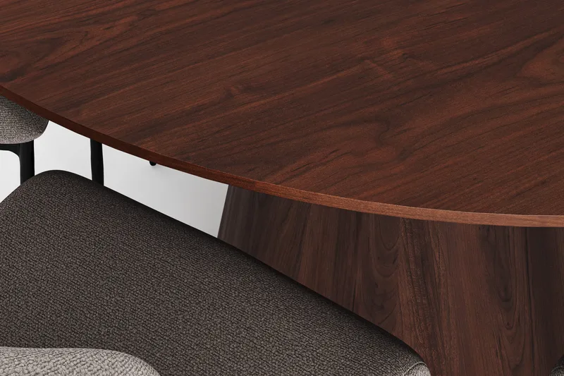 Siena Matgrupp runt 150 cm Valnöt med 6 Elsie Matstolar - Valnöt - Products - Möbler - Bord & matgrupp - Matgrupp