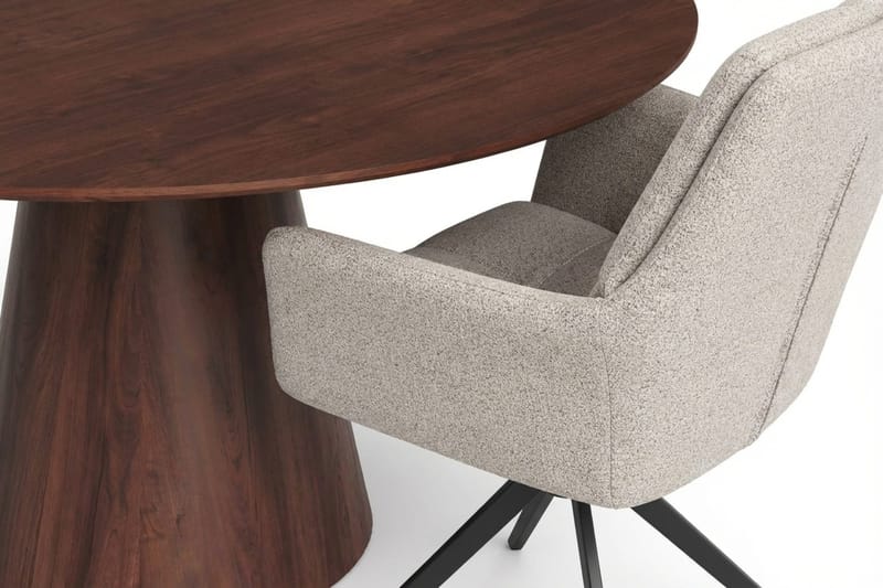 Siena Matgrupp runt 150 cm Valnöt med 6 Torsby Matstolar - Valnöt - Products - Möbler - Bord & matgrupp - Matgrupp