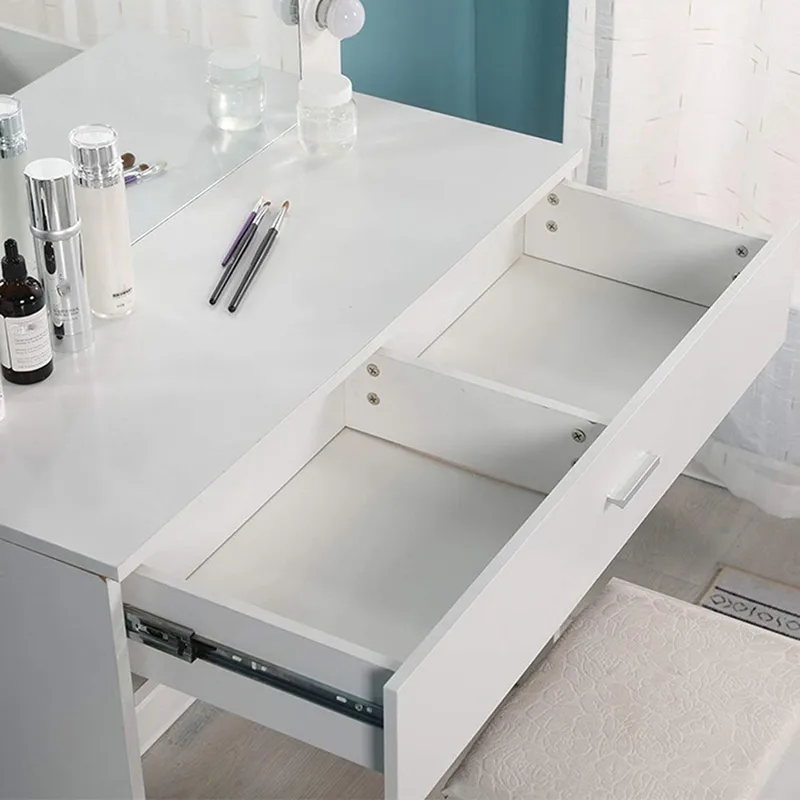 Cindy vitt sminkbord med stol - Vit - Products - Möbler - Bord & matgrupp - Sminkbord & toalettbord