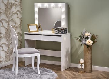 Facada vitt sminkbord med belysning 94 x 43 cm - Vit - Products - Möbler - Bord & matgrupp - Sminkbord & toalettbord