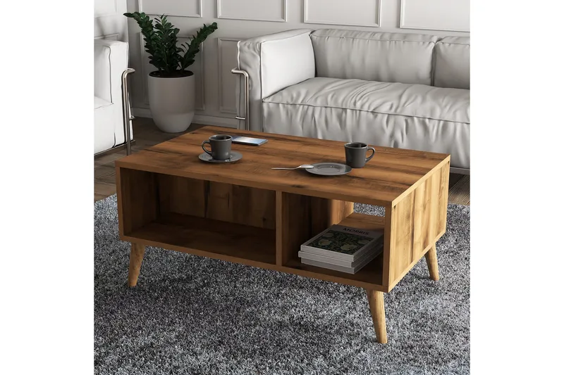 Soffbord Elrasmo Soffbord 90x54x90 cm Brun - Products - Möbler - Bord & matgrupp - Soffbord