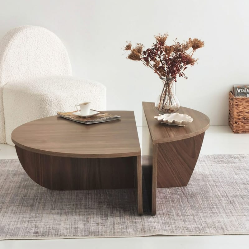 Soffbord i Valnöt 90 x 90 cm - Podium - Valnöt imitation - Products - Möbler - Bord & matgrupp - Soffbord