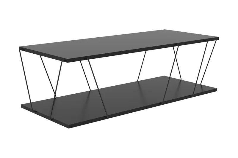 Ljusfors Soffbord 120 cm med Förvaring Hylla - Antracit/Svart - Products - Möbler - Bord & matgrupp - Soffbord - Soffbord med förvaring