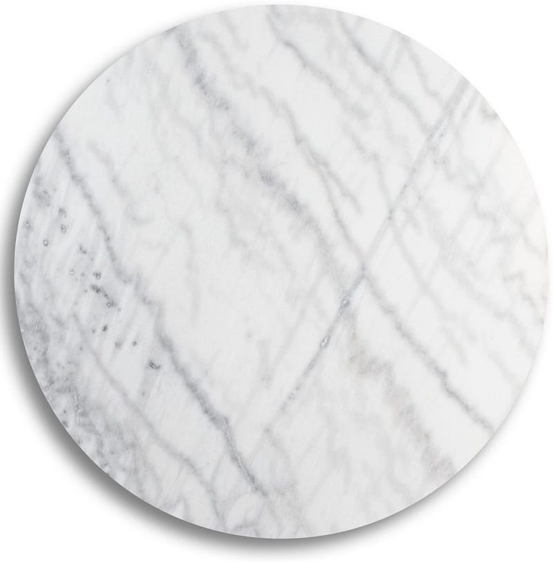 SOHO matbord i marmor Ø105 cm - Borstat aluminium / Ljus marmor, Borstat aluminium/Ljus marmor