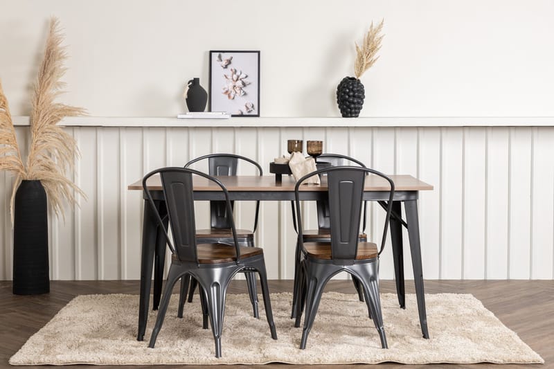 Tempe Matgrupp 140 cm Rektangulär med 4 Tempe stolar - Valnöt - Products - Möbler - Bord & matgrupp - Matgrupp