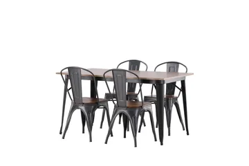 Tempe Matgrupp 140 cm Rektangulär med 4 Tempe stolar - Valnöt - Products - Möbler - Bord & matgrupp - Matgrupp