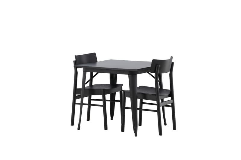 Tempe Matgrupp 80 cm Rektangulär med 2 Montros stolar - Svart - Products - Möbler - Bord & matgrupp - Matgrupp